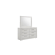 Blanca Modern Style Mirror Made With Wood & Glass in White Color