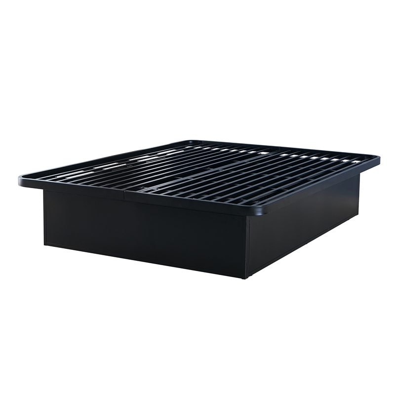 Modern Style Heavy Duty Cal King Size Bed base Frame made with Metal in Black