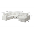 Grande Modern Style Sectional Sofa Made with wood in Cream