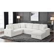 Grande Modern Style Sectional Sofa Made with wood in Cream