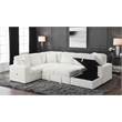 Grande Modern Style Sectional Sofa Made with wood in Cream