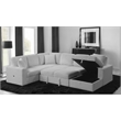 Grande Modern Style Sectional Sofa Made with wood in Gray