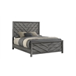 Denver Modern Style King Size Bed Made With Wood in Gray Colour