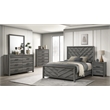Denver Modern Style King Size Bed Made With Wood in Gray Colour