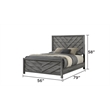 Denver Modern Style Full Size Bed Made With Wood in Gray Colour