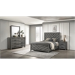 Denver Modern Style Full Size Bed Made With Wood in Gray Colour
