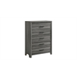 Denver Modern Style 5PC Queen Size Bedroom Set Made With Wood in Gray Colour