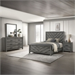 Denver Modern Style 4PC Full Size Bedroom Set Made With Wood in Gray Colour