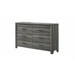Denver Modern Style 4PC Full Size Bedroom Set Made With Wood in Gray Colour