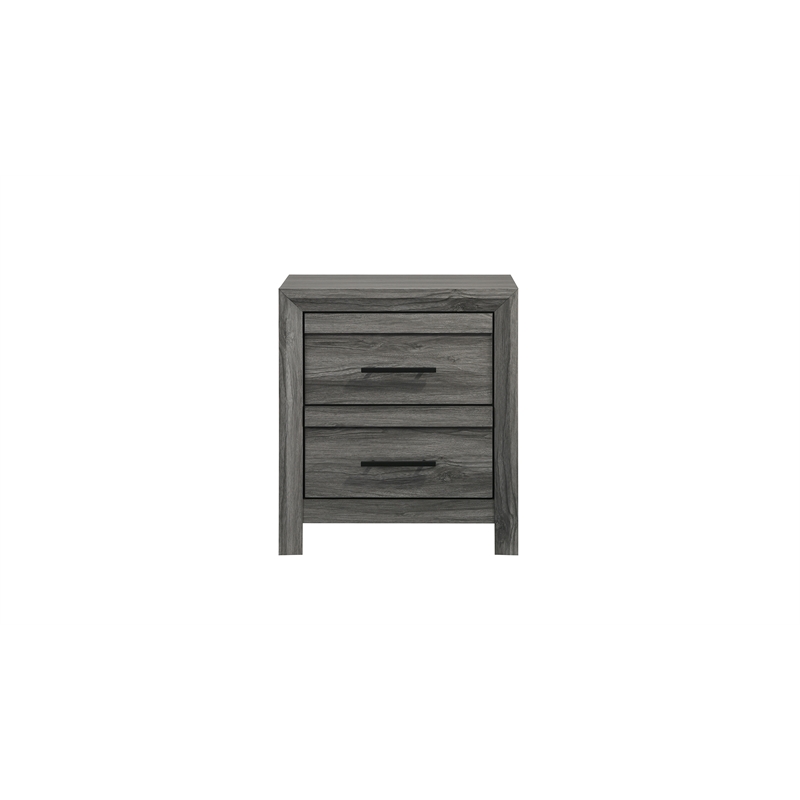 Denver Modern Style 4PC Full Size Bedroom Set Made With Wood in Gray Colour