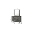 Denver Modern Style 4PC Full Size Bedroom Set Made With Wood in Gray Colour