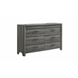 Denver Modern Style 5PC Twin Bedroom Set Made With Wood in Gray