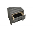 Denver Modern Style 2-Drawer Nightstand Made With Wood  & Black Handle in Gray