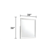 Blaze Modern Style Mirror made with Wood in White