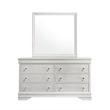 Blaze Modern Style Mirror made with Wood in White