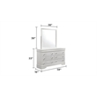 Blaze Modern Style Mirror made with Wood in White