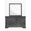 Blaze Modern Style Mirror made with Wood in Gray