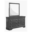 Blaze Modern Style Mirror made with Wood in Gray