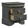 Blaze Modern Style 2-Drawer Nightstand made with Wood in Gray