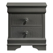 Blaze Modern Style 2-Drawer Nightstand made with Wood in Gray