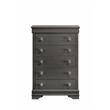 Blaze Modern Style Queen 5PC bedroom set made with Wood & LED Headboard in Gray