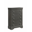 Blaze Modern Style Queen 5PC bedroom set made with Wood & LED Headboard in Gray