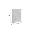 Blaze Modern Style Full 5PC bedroom set made with Wood & LED Headboard in White