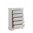 Blaze Modern Style Full 5PC bedroom set made with Wood & LED Headboard in White