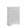 Blaze Modern Style Full 5PC bedroom set made with Wood & LED Headboard in White
