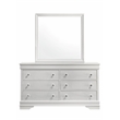 Blaze Modern Style Full 4PC bedroom set made with Wood & LED Headboard in White