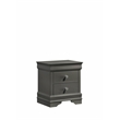 Blaze Modern Style Full 4PC bedroom set made with Wood & LED Headboard in Gray