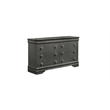 Blaze Modern Style Full 4PC bedroom set made with Wood & LED Headboard in Gray