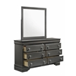 Blaze Modern Style Queen 4PC bedroom set  made with Wood & LED Headboard in Gray