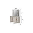 Eternity Traditional Style Mirror Eucalyptus-veneer made with Wood in Beige
