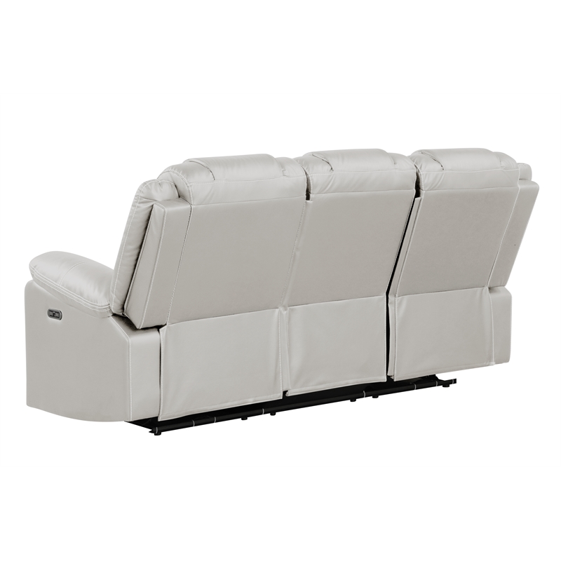 Challenger Modern LED Recliner Sofa made with wood and metal frame in Beige