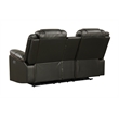 Challenger Modern LED Recliner Loveseat with console bluetooth speaker in Gray