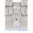Challenger Modern LED Recliner Loveseat with console Bluetooth speaker in Beige