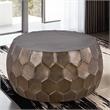 Furnishing CT-101-30-32 Coffee ET-101-25-18 End Table Gold color