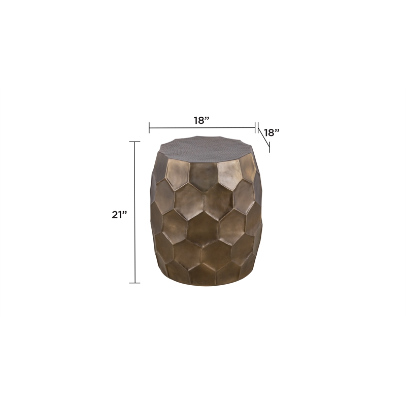 Furnishing CT-101-30-32 Coffee ET-101-25-18 End Table Gold color
