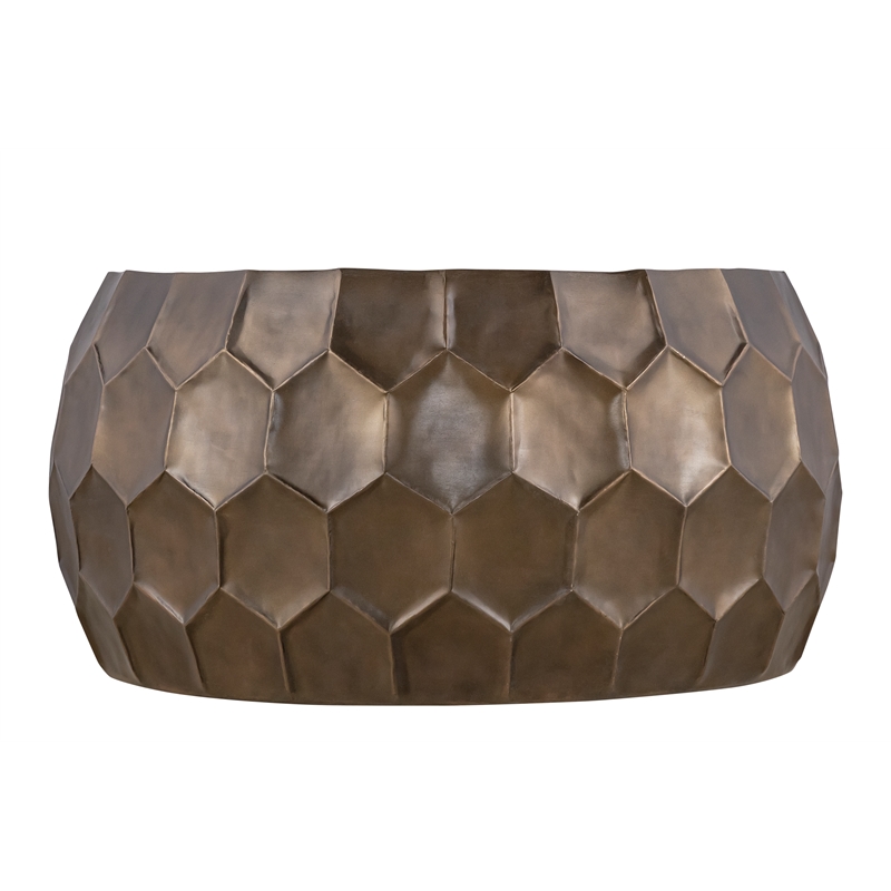 Furnishing CT-101-30-32 Coffee ET-101-25-18 End Table Gold color