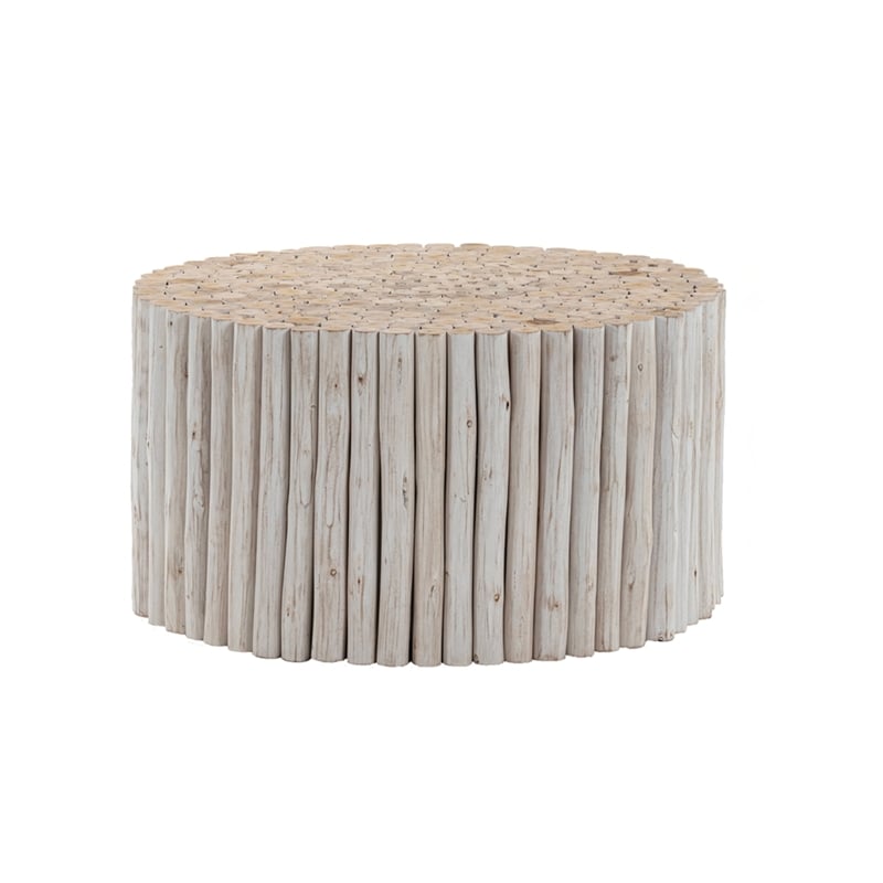 T1009-32 Wood Coffee Table & ET1009-16 Wood End Table in White