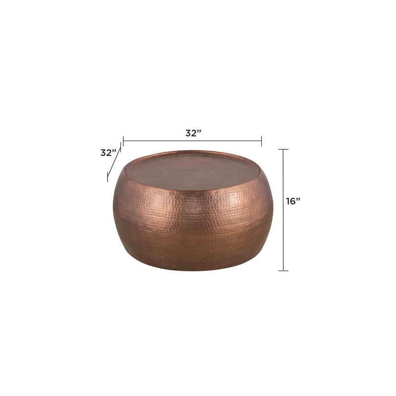 Furnishing CT-501-40-32 Coffee Table made with Aluminum metal Copper