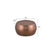 Furnishing CT-501-40-32 Coffee Table made with Aluminum metal Copper