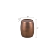 Furnishing ET-501-45-18 END Table made with Aluminum metal Copper