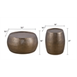 Furnishing CT-501 Coffee Table and ET-501 End Table Set Gold