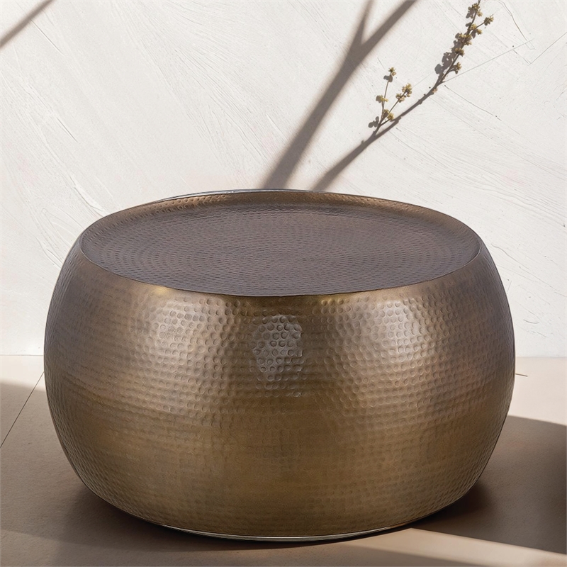 Furnishing CT-501 Coffee Table and ET-501 End Table Set Gold