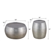 Furnishing CT-501 Coffee Table and ET-501 End Table Set Silver