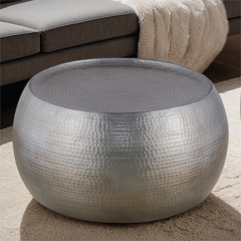Furnishing CT-501 Coffee Table and ET-501 End Table Set Silver