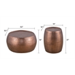 Furnishing CT-501 Coffee Table and ET-501 End Table Set Copper