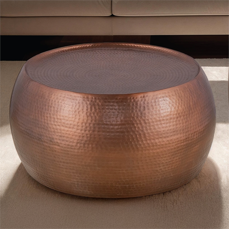 Furnishing CT-501 Coffee Table and ET-501 End Table Set Copper